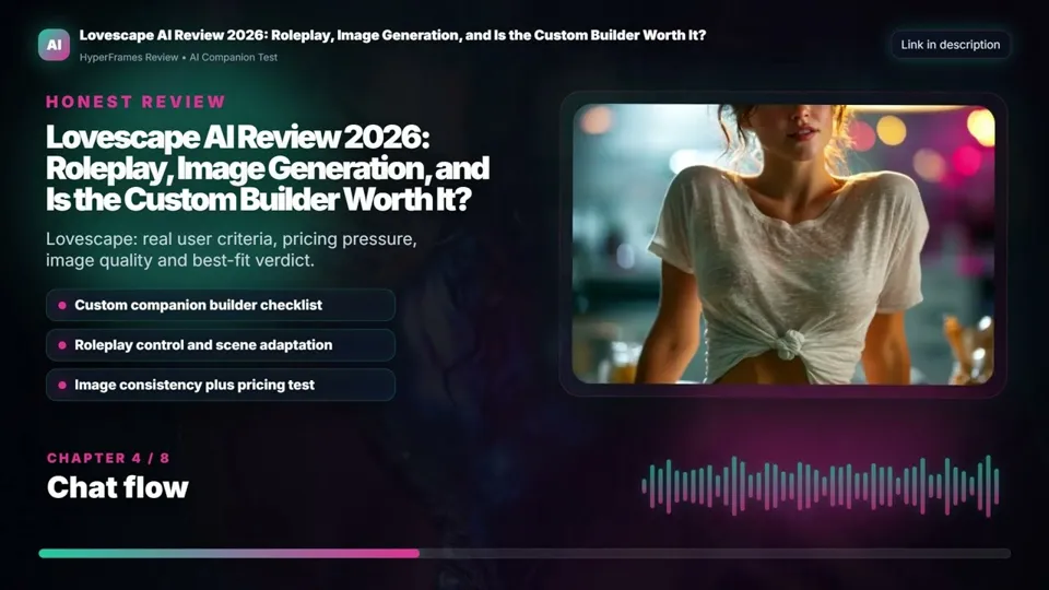 Thumbnail of the YouTube video “Lovescape AI Review 2026: Roleplay, Image Generation, and Is the Custom Builder Worth It?” by Review 3.0